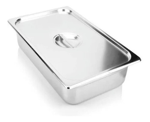 Deposito Gastronomico Acero Inox 1/1  10cm Con Tapa(32.5x53)