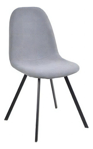 Silla Idea Tela Gris Con Tela Diseño - Gris Color De La Estructura De La Silla Nogal