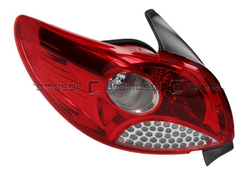 Faro Tras Peugeot 207 Orig. 4 Ptas Retro Rojo 2008 A 2015