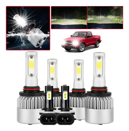 Kit De Focos Led 9005 9006 881 Para Chevrolet S10 Pickup 98-