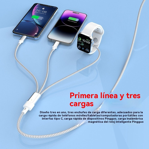 Para Cable Carga Rápida Usb C Lightning + Magnetocarga .