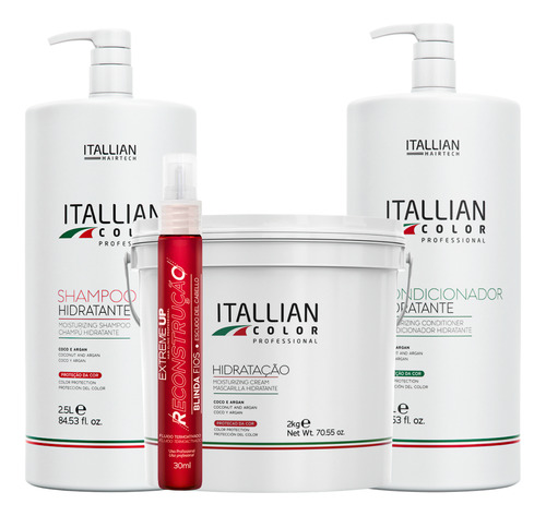 Kit 02 Shampoo 2,5lts Máscara Hidratação 2kg Lavatório