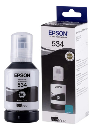 Refil De Tinta Epson 534 M120 M1180 M3180 M3170 T534120 Preto