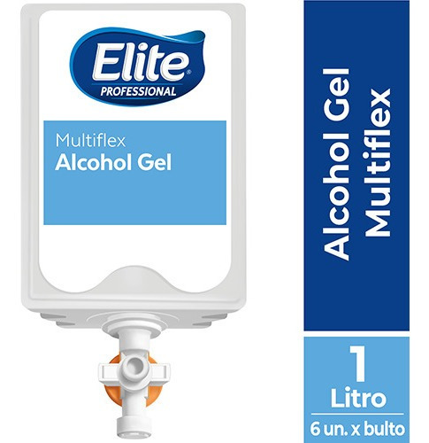 Pack 6 Alcohol Gel Multiflex 1 Lt Elite Professional