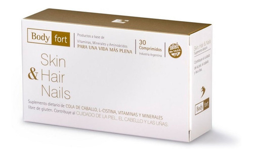 Body Fort Skin Hair Nails Natufarma Sup Dietario X 30 Comp