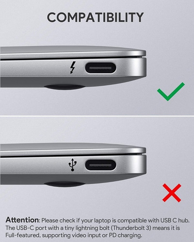 Imagen 6 de 10 de Hub Adaptador Macbook Usb C Hdmi Micro Sd 5-1 4k Alumninio