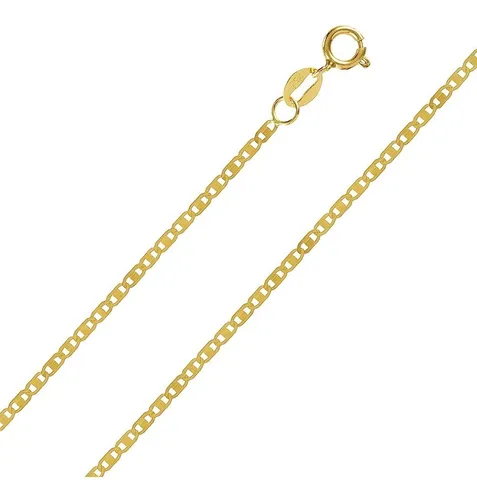 Cordão Masculino Laminado Piastrine 1,4mm Reforçado Ouro 18k