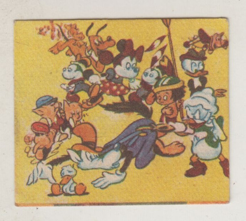 Cine 1954 Tarjeta Mickey Con Otros Personajes Disney Uruguay