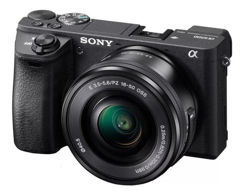  Sony Kit Alpha 6500 + lente 16-50mm OSS ILCE-6500KIT sin espejo color  negro