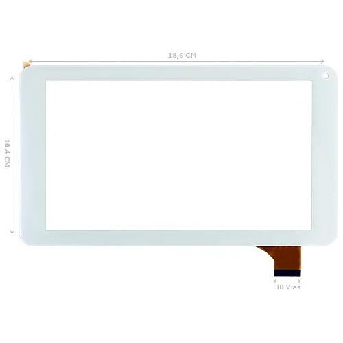 Tela Touch Vidro Tab Compatível Amvox Atb 440 Atb-440 Branco
