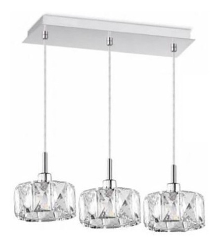 Lampara Colgante Moderna Cristal Led Mery Living Comedor Pal