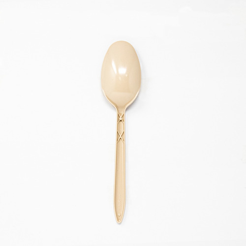 Cuchara Sopera Ecosonic Beige Biodegradable 2/25 50 Pzs