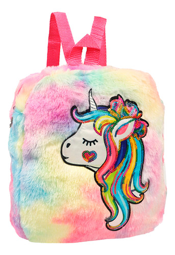 Mochila Nena Escolar Reforzada Urbana Ajustable Arco Iris !!