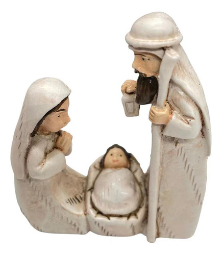 Figura De Escena De Natividad, Escultura Religiosa De Mesa