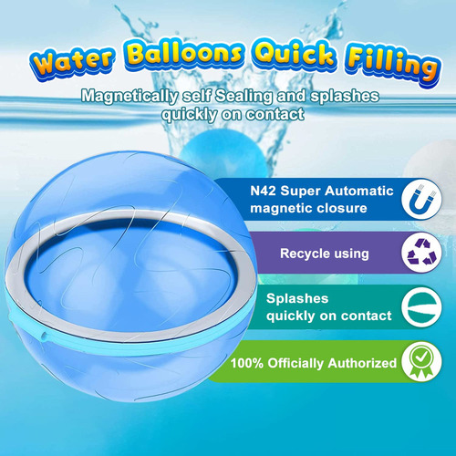 Globos De Agua Reutilizables De Silicona Multicolor 6 Piezas