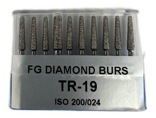 Kit De Fresas De Diamante Tr-19 Grano Medio 10 Pzas