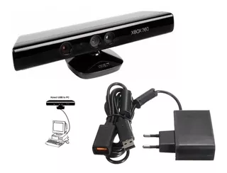 Sensor Kinect C/ Fonte Para Pc Notebook Computador Xbox 360