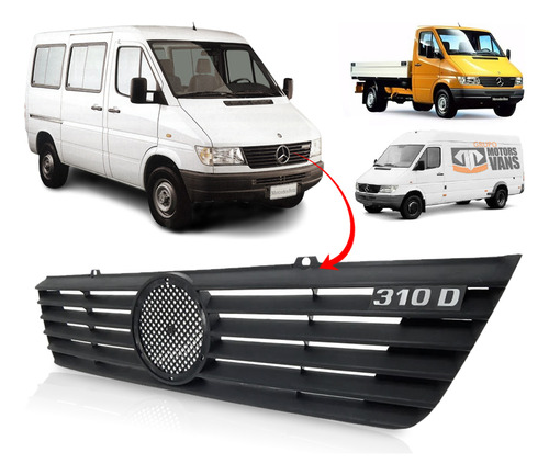 Grade Frontal Mb Sprinter 310d Com Emblema 1997 1998 1999