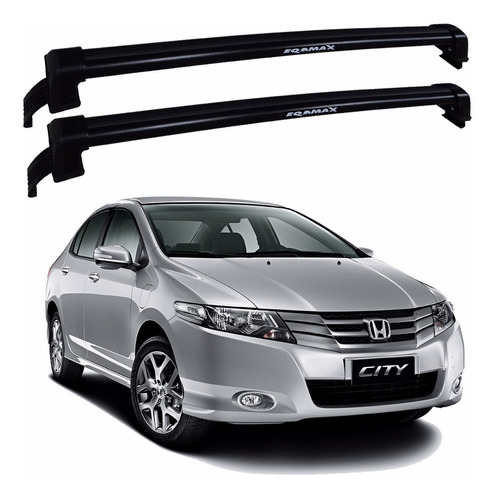 Rack Teto Honda City 2010 Até 2014 Eqmax New Wave Preto