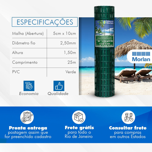 Imagem 4 de 4 de Tela Sold.pvc 25x1,50m 2,50mm Morlan