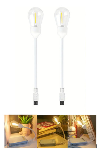 X2 Lampara Led Usb Portatil Para Lectura Interiores