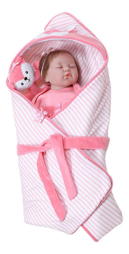 .. Bebé Reborn Con Manta Y Peluche De Zorrito / Baby Doll