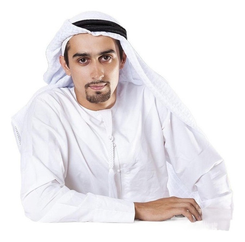 Túnica Príncipe Qatarí Conjunto Cosplay Con Hiyab Árabe
