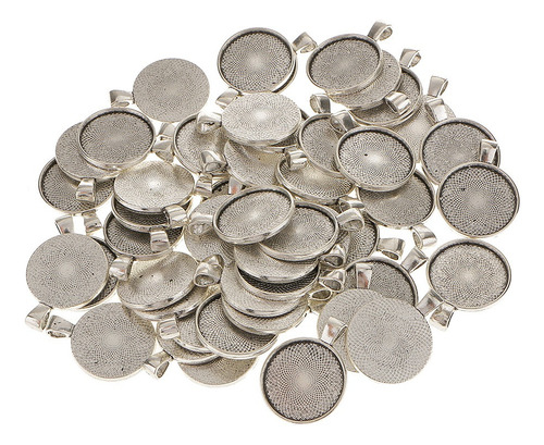 100pcs 25mm Base De Aleación Redonda Ajuste Del Camafeo