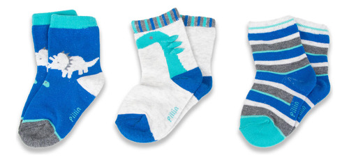 Pack 3 Pzas Calcetines Bebé Niño Multicolor Pillin (paz114-2