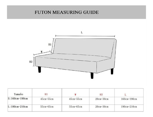 Funda Para Sofá Cama Sin Brazos Funda Elástica Para Futón