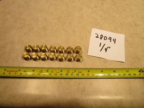 Lot Of 14, Midland 28094 1/4 Npt, Hex Plug Brass Fi Ccy