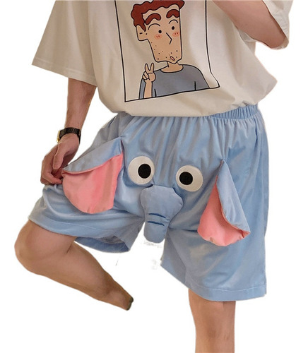 Pantalones Cortos De Pijama Con Diseño De Elefante Divertido