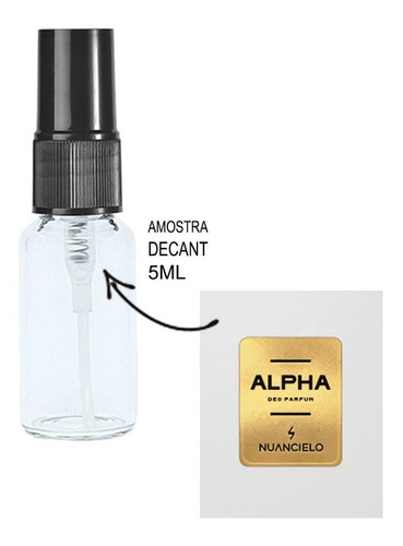 Imagem 1 de 2 de Decant 5ml Perfume - Alpha - Nuancie - Amostra Vidro Spray