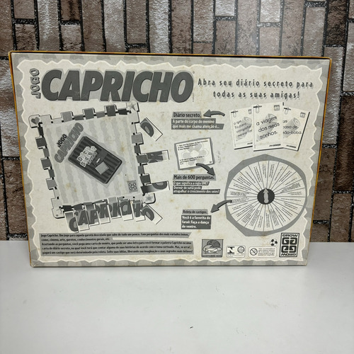 Antigo Jogo De Tabuleiro Da Revista Capricho - Grow Anos 90 (Usado)