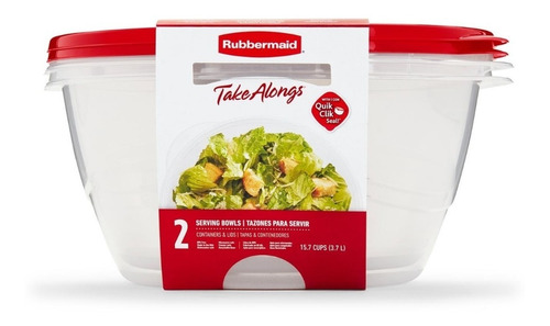 Hermetico Rubbermaid Takealongs Pack X2 3,7lt