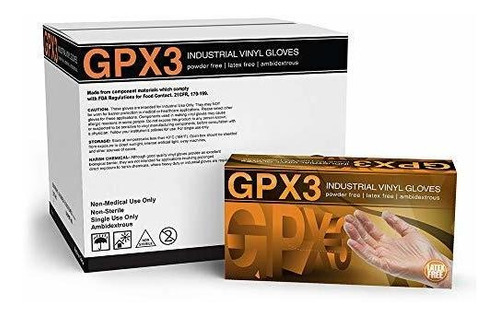 Ammex - Gpx344100 - Guantes De Vinilo - Gpx3 - Desechables,