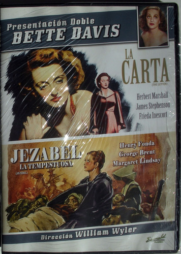 Dvdx2  Bette Davis  La Carta  Jezabel La Tempestuosa  Nuevo