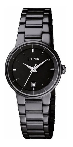 Reloj Citizen Quartz Pvd Negro Original Mujer E-watch 