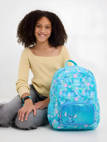 Kit Escolar Mochila Y Lapicera Lilo Y Stitch Smiggle/disney Azul Acero Stitch