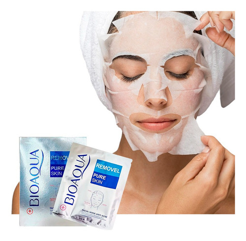 Mascarilla Facial Anti-acné Bioaqua De 30g X 10 Unidades