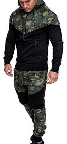 Sudadera De Camuflaje Para Hombre, Conjuntos De Pantalones D