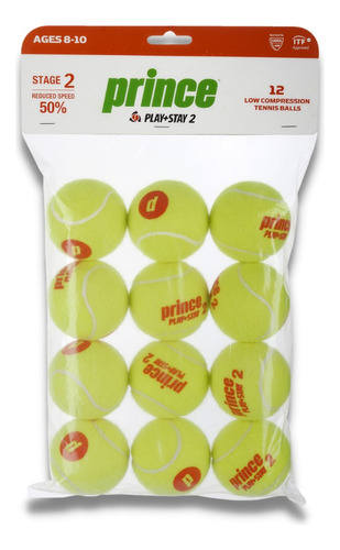 Bolsa De 12 Pelotas De Tenis Prince - Play & Stay Stage 2