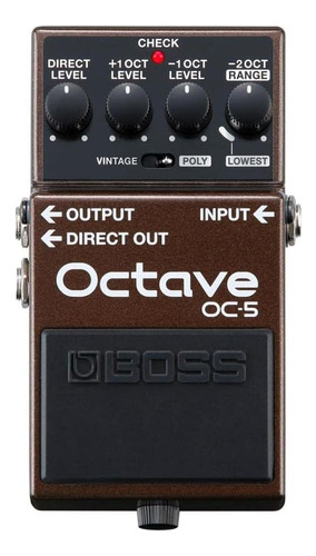 Oc-5 Octave Pedal De Efectos De Guitarra Y Bajo Con Modos Vi