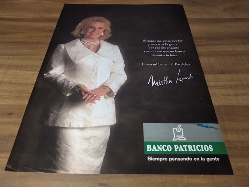 (pg318) Mirtha Legrand * Publicidad Banco Patricios