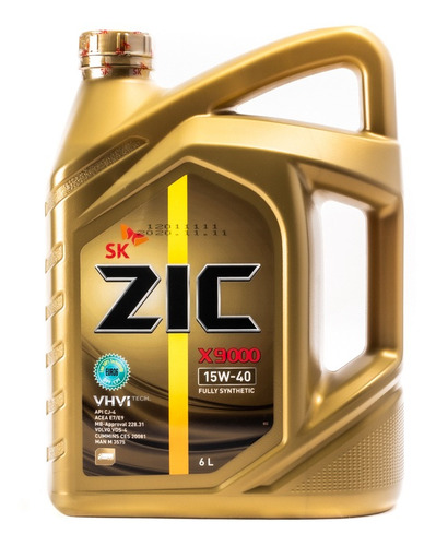 Aceite Para Motor Zic 15w40 X9000 Sintetico Cj-4 Ds Diesel Dpf 6l