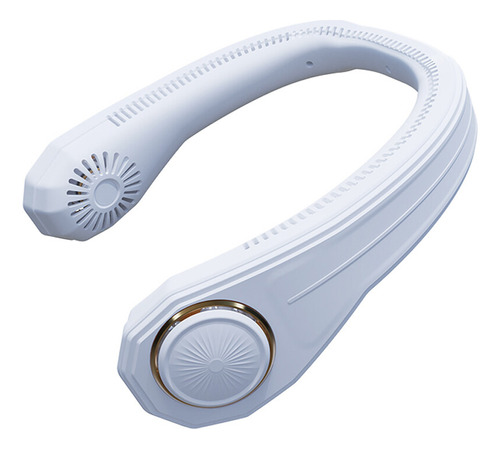 Ventilador de cuello plegable portátil USB recargable de color blanco