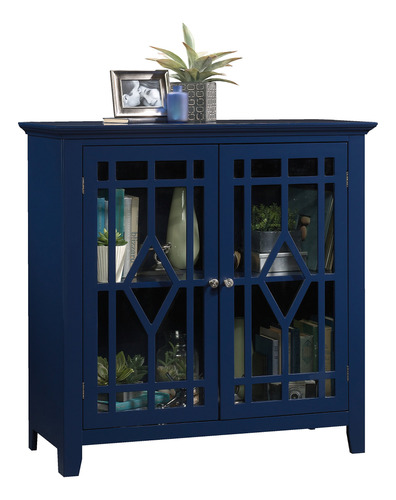 Sauder Shoal Creek - Mueble De Exhibicion Con Acabado Azul I