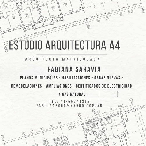 Imagen 1 de 5 de Arquitecta Fabiana Saravia  Matriculada - Planos Municipales