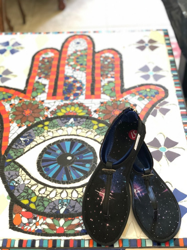 Sandalias Te Para Tres De Diseño Modelos Exclusivos Negra