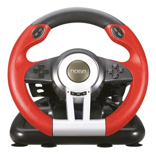 Volante De Carreras Noga Con Pedaleras Para Pc Y Consola